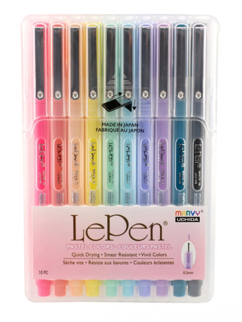 Le Pen Pen Set 10-Pen Pastel Colors Set
